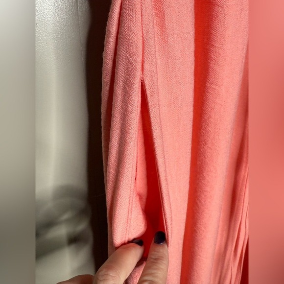 INC Tiered Maxi Dress Size 8 Coral Pink Adjustable Straps NWT Summer - Picture 5 of 12